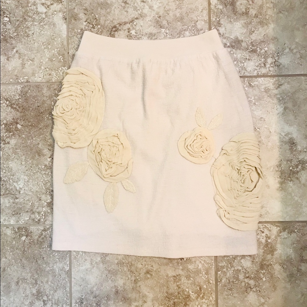Anthropologie knitted and knitted wool skirt